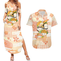Personalized Japanese Kawaii Sushi Couples Matching Summer Maxi Dress and Hawaiian Shirt Peach Wagara Palaka This Is How I Roll - Wonder Print Shop
