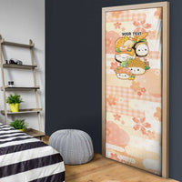 Personalized Japanese Kawaii Sushi Door Cover Peach Wagara Palaka This Is How I Roll - Wonder Print Shop