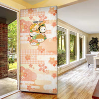 Personalized Japanese Kawaii Sushi Door Cover Peach Wagara Palaka This Is How I Roll - Wonder Print Shop