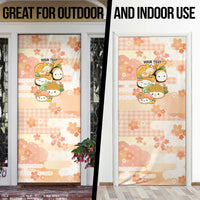 Personalized Japanese Kawaii Sushi Door Cover Peach Wagara Palaka This Is How I Roll - Wonder Print Shop