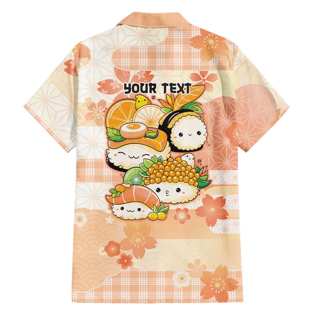 Personalized Japanese Kawaii Sushi Family Matching Long Sleeve Bodycon Dress and Hawaiian Shirt Peach Wagara Palaka This Is How I Roll