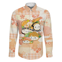 Personalized Japanese Kawaii Sushi Family Matching Long Sleeve Bodycon Dress and Hawaiian Shirt Peach Wagara Palaka This Is How I Roll