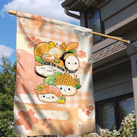 Japanese Kawaii Sushi Garden Flag Peach Wagara Palaka This Is How I Roll - Wonder Print Shop