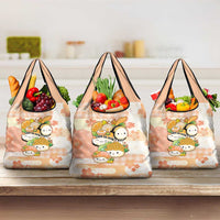 Japanese Kawaii Sushi Grocery Bag Peach Wagara Palaka This Is How I Roll - Wonder Print Shop