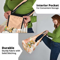 Japanese Kawaii Sushi Grocery Bag Peach Wagara Palaka This Is How I Roll - Wonder Print Shop