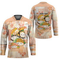 Personalized Japanese Kawaii Sushi Hockey Jersey Peach Wagara Palaka This Is How I Roll - Wonder Print Shop