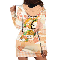 Personalized Japanese Kawaii Sushi Hoodie Dress Peach Wagara Palaka This Is How I Roll - Wonder Print Shop