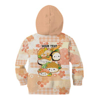 Personalized Japanese Kawaii Sushi Kid Hoodie Peach Wagara Palaka This Is How I Roll - Wonder Print Shop