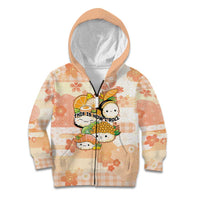 Personalized Japanese Kawaii Sushi Kid Hoodie Peach Wagara Palaka This Is How I Roll - Wonder Print Shop