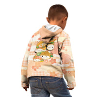 Personalized Japanese Kawaii Sushi Kid Hoodie Peach Wagara Palaka This Is How I Roll - Wonder Print Shop