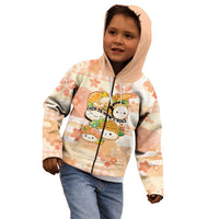 Personalized Japanese Kawaii Sushi Kid Hoodie Peach Wagara Palaka This Is How I Roll - Wonder Print Shop