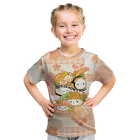 Personalized Japanese Kawaii Sushi Kid T Shirt Peach Wagara Palaka This Is How I Roll - Wonder Print Shop