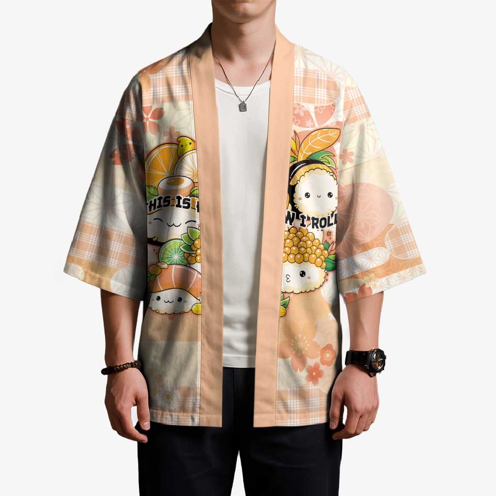 Personalized Japanese Kawaii Sushi Kimono Peach Wagara Palaka This Is How I Roll - Wonder Print Shop
