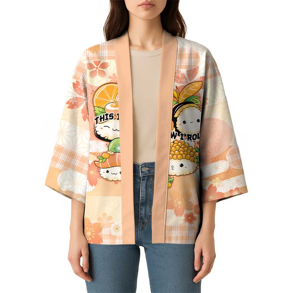 Personalized Japanese Kawaii Sushi Kimono Peach Wagara Palaka This Is How I Roll - Wonder Print Shop