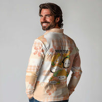Personalized Japanese Kawaii Sushi Long Sleeve Polo Shirt Peach Wagara Palaka This Is How I Roll - Wonder Print Shop