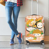 Japanese Kawaii Sushi Luggage Cover Peach Wagara Palaka This Is How I Roll - Wonder Print Shop