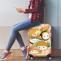 Japanese Kawaii Sushi Luggage Cover Peach Wagara Palaka This Is How I Roll - Wonder Print Shop