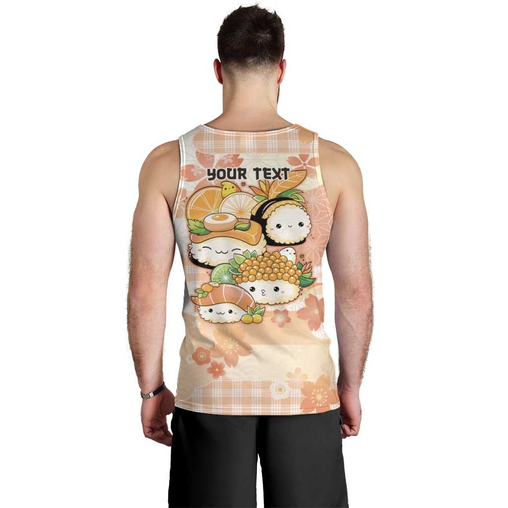 Personalized Japanese Kawaii Sushi Men Tank Top Peach Wagara Palaka This Is How I Roll - Wonder Print Shop