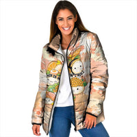 Personalized Japanese Kawaii Sushi Padded Jacket Peach Wagara Palaka This Is How I Roll - Wonder Print Shop