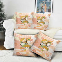 Japanese Kawaii Sushi Pillow Cover Peach Wagara Palaka This Is How I Roll - Wonder Print Shop
