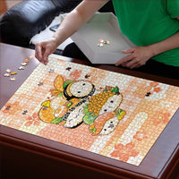 Japanese Kawaii Sushi Puzzle Peach Wagara Palaka This Is How I Roll - Wonder Print Shop