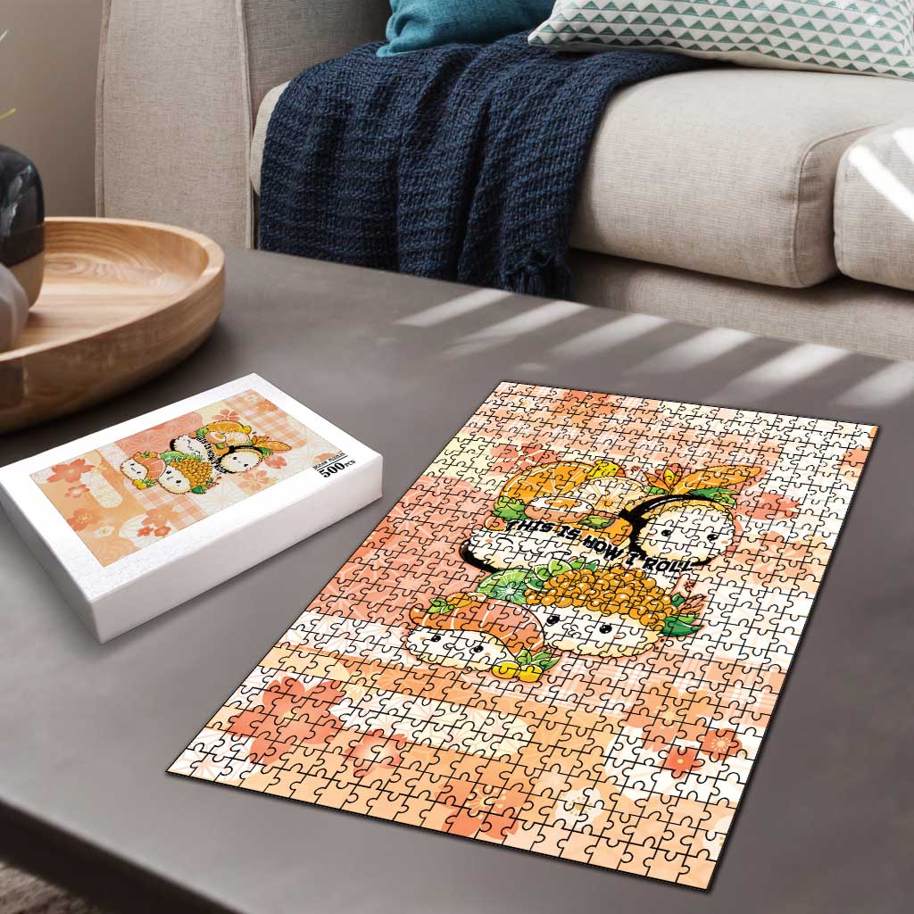 Japanese Kawaii Sushi Puzzle Peach Wagara Palaka This Is How I Roll - Wonder Print Shop