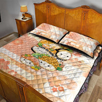 Japanese Kawaii Sushi Quilt Bed Set Peach Wagara Palaka This Is How I Roll - Wonder Print Shop