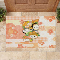 Japanese Kawaii Sushi Rubber Doormat Peach Wagara Palaka This Is How I Roll - Wonder Print Shop