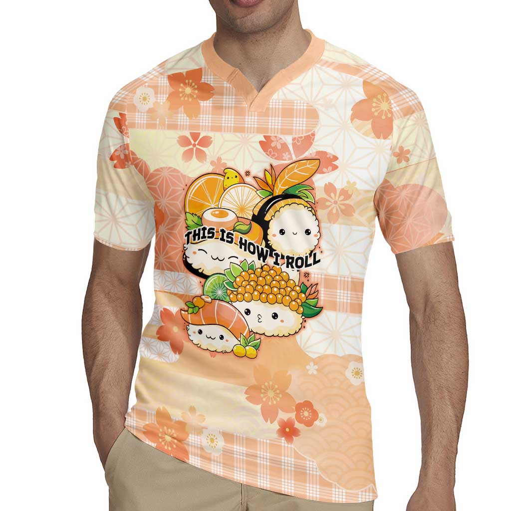 Personalized Japanese Kawaii Sushi Rugby Jersey Peach Wagara Palaka This Is How I Roll - Wonder Print Shop