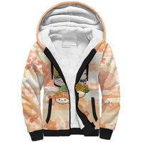 Personalized Japanese Kawaii Sushi Sherpa Hoodie Peach Wagara Palaka This Is How I Roll - Wonder Print Shop