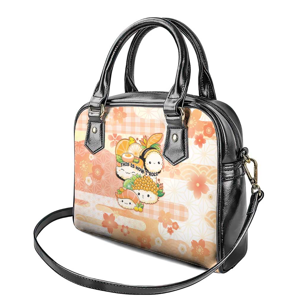 Japanese Kawaii Sushi Shoulder Handbag Peach Wagara Palaka This Is How I Roll - Wonder Print Shop