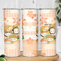 Personalized Japanese Kawaii Sushi Skinny Tumbler Peach Wagara Palaka This Is How I Roll - Wonder Print Shop