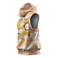 Personalized Japanese Kawaii Sushi Sleeveless Hoodie Peach Wagara Palaka This Is How I Roll - Wonder Print Shop