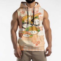 Personalized Japanese Kawaii Sushi Sleeveless Hoodie Peach Wagara Palaka This Is How I Roll - Wonder Print Shop