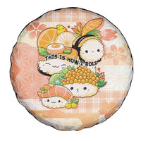 Japanese Kawaii Sushi Spare Tire Cover Peach Wagara Palaka This Is How I Roll - Wonder Print Shop