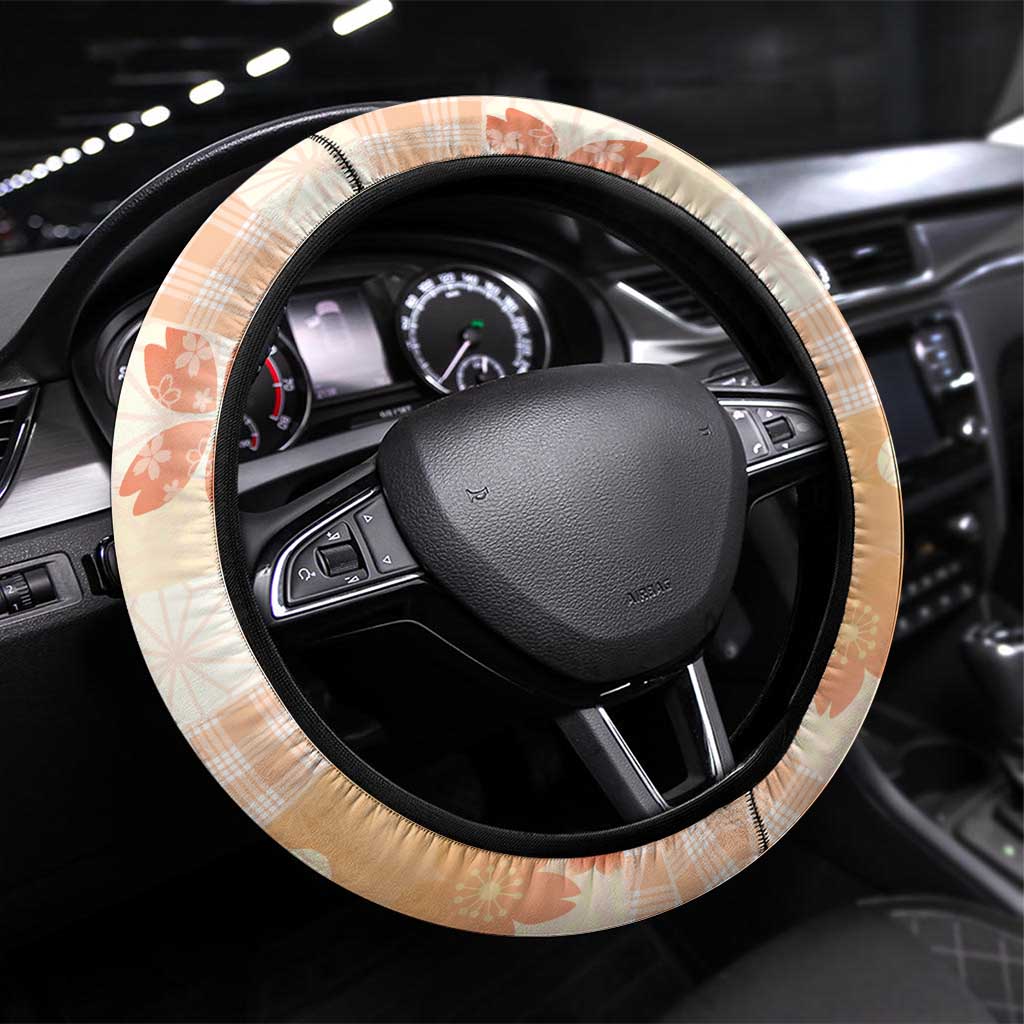 Japanese Kawaii Sushi Steering Wheel Cover Peach Wagara Palaka This Is How I Roll - Wonder Print Shop