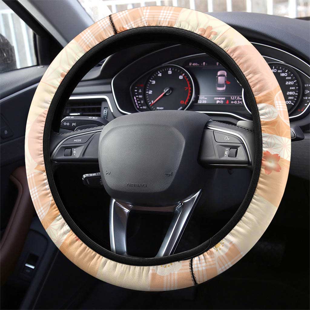Japanese Kawaii Sushi Steering Wheel Cover Peach Wagara Palaka This Is How I Roll - Wonder Print Shop