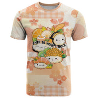 Personalized Japanese Kawaii Sushi T Shirt Peach Wagara Palaka This Is How I Roll - Wonder Print Shop