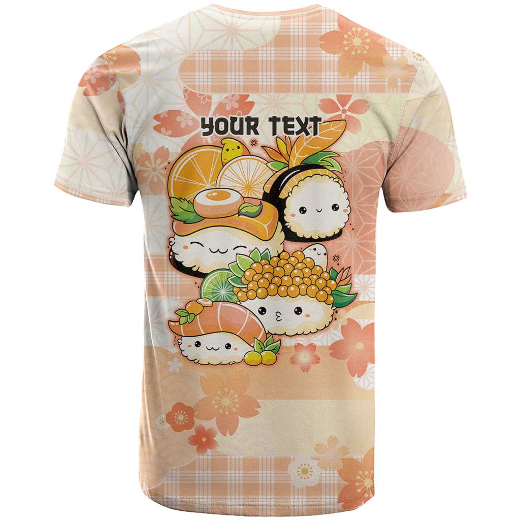 Personalized Japanese Kawaii Sushi T Shirt Peach Wagara Palaka This Is How I Roll - Wonder Print Shop