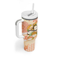 Personalized Japanese Kawaii Sushi Tumbler With Handle Peach Wagara Palaka This Is How I Roll - Wonder Print Shop