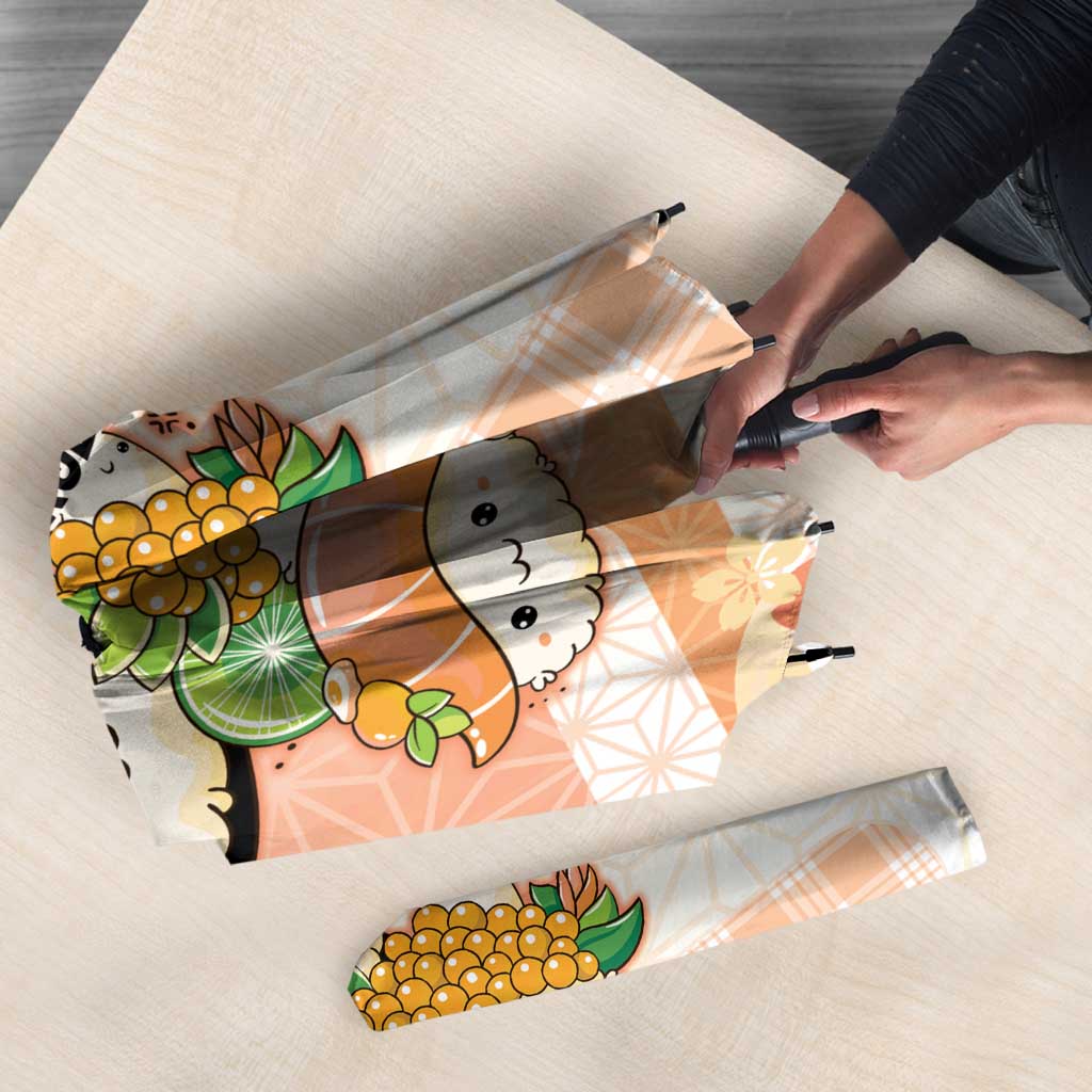 Japanese Kawaii Sushi Umbrella Peach Wagara Palaka This Is How I Roll - Wonder Print Shop