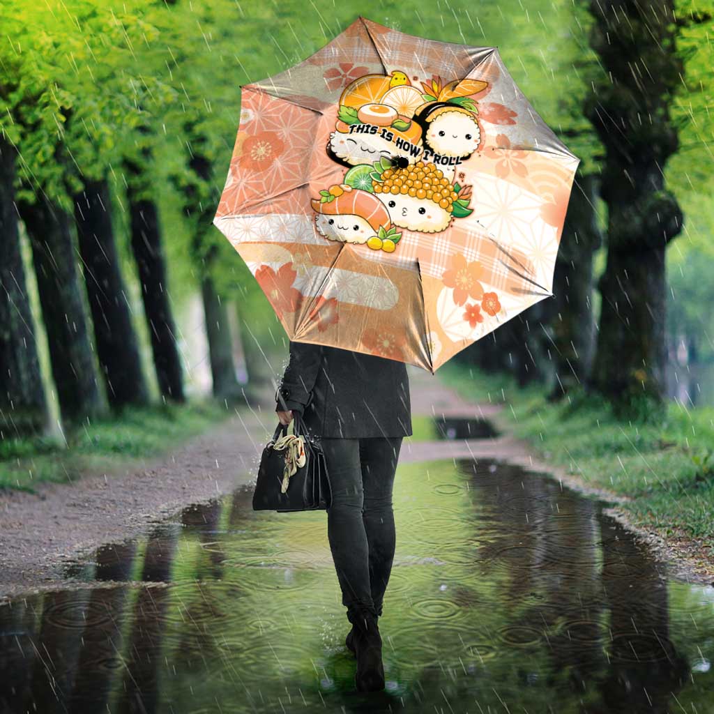 Japanese Kawaii Sushi Umbrella Peach Wagara Palaka This Is How I Roll - Wonder Print Shop