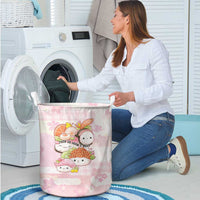 Japanese Kawaii Sushi Laundry Basket Pink Wagara Palaka This Is How I Roll - Wonder Print Shop