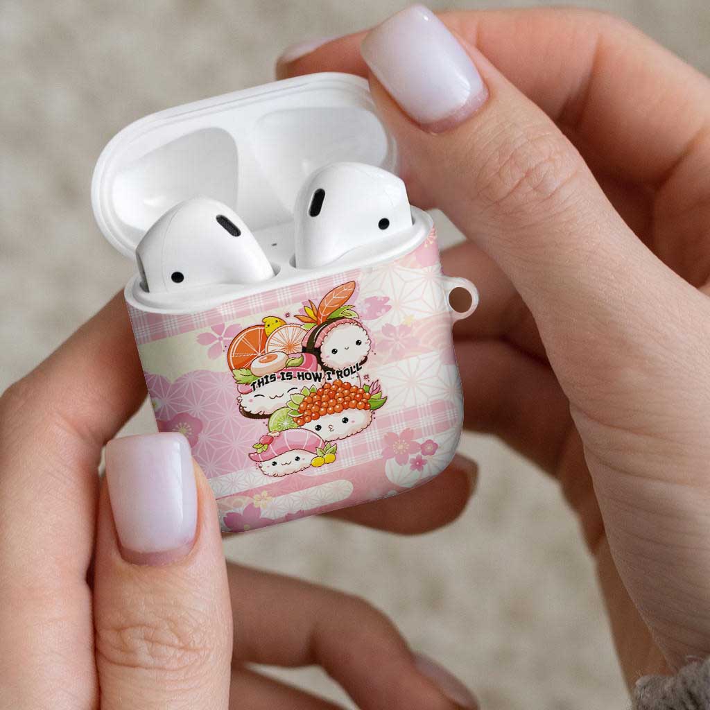 Japanese Kawaii Sushi AirPods Case Pink Wagara Palaka This Is How I Roll - Wonder Print Shop
