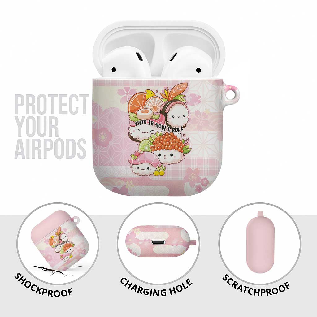 Japanese Kawaii Sushi AirPods Case Pink Wagara Palaka This Is How I Roll - Wonder Print Shop