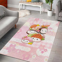 Japanese Kawaii Sushi Area Rug Pink Wagara Palaka This Is How I Roll - Wonder Print Shop