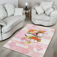 Japanese Kawaii Sushi Area Rug Pink Wagara Palaka This Is How I Roll - Wonder Print Shop
