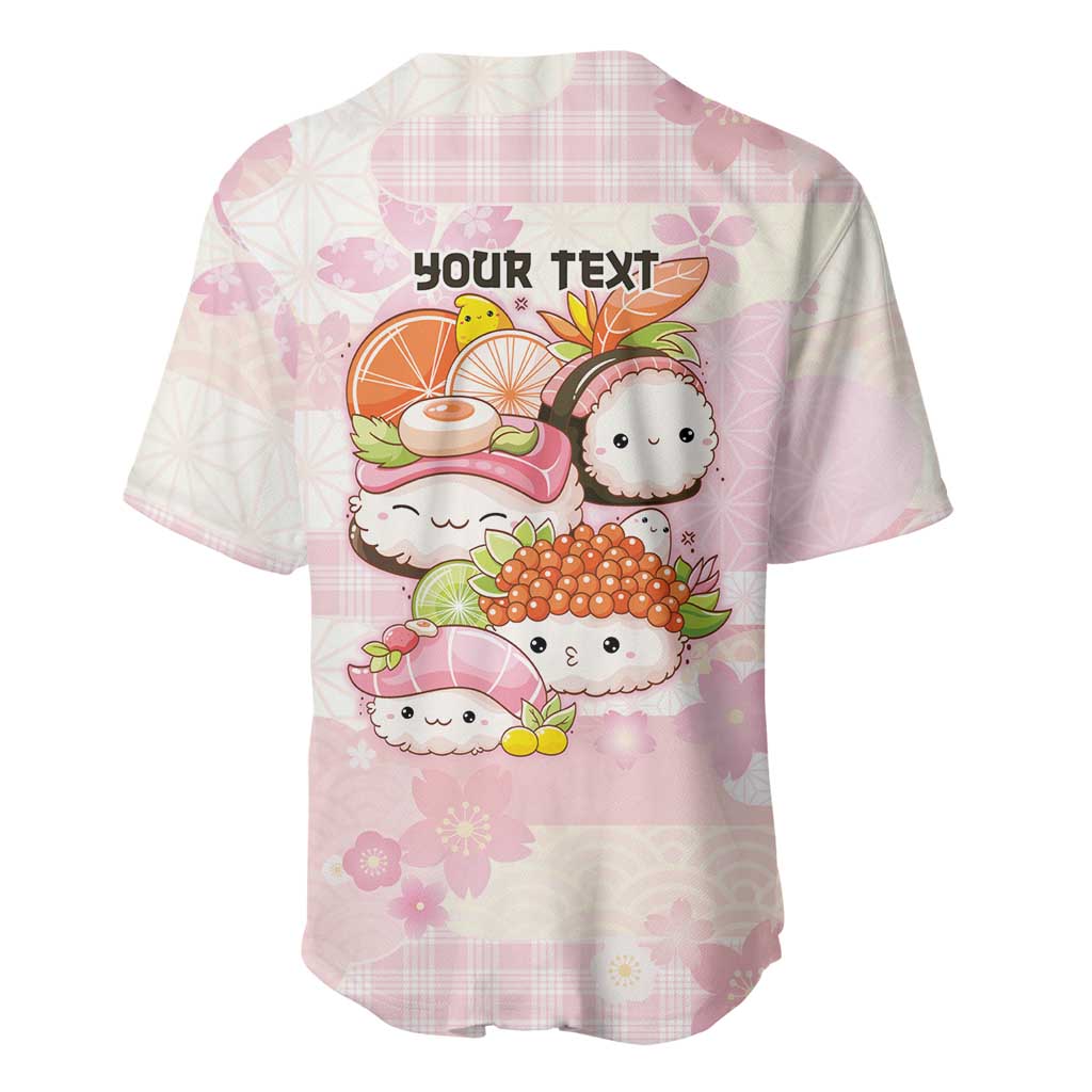 Personalized Japanese Kawaii Sushi Baseball Jersey Pink Wagara Palaka This Is How I Roll - Wonder Print Shop