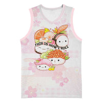 Personalized Japanese Kawaii Sushi Basketball Jersey Pink Wagara Palaka This Is How I Roll - Wonder Print Shop