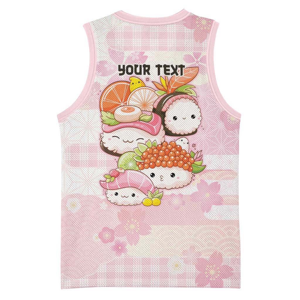 Personalized Japanese Kawaii Sushi Basketball Jersey Pink Wagara Palaka This Is How I Roll - Wonder Print Shop